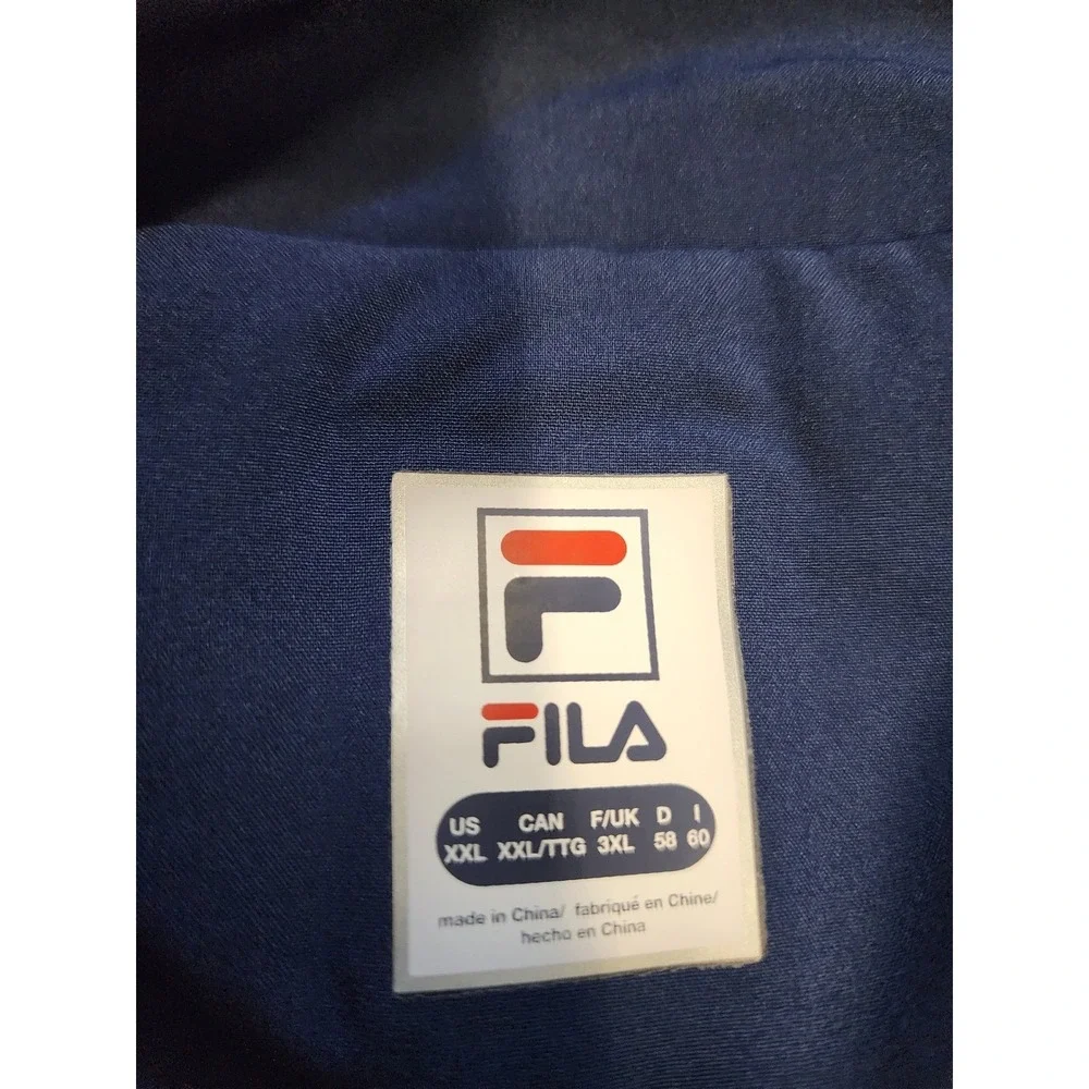 Fila Mens XXL Western & Southern Open Cincinnati Tennis Jacket Navy Full Zip